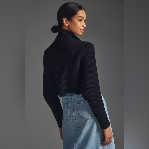 Cocoon Shrug in Black by 525 AMERICA - Picture 2 of 8